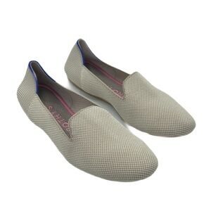 Rothy's Sz 8 1/2.Cream and Blue Flats Versatile‎ Slip-On Loafers